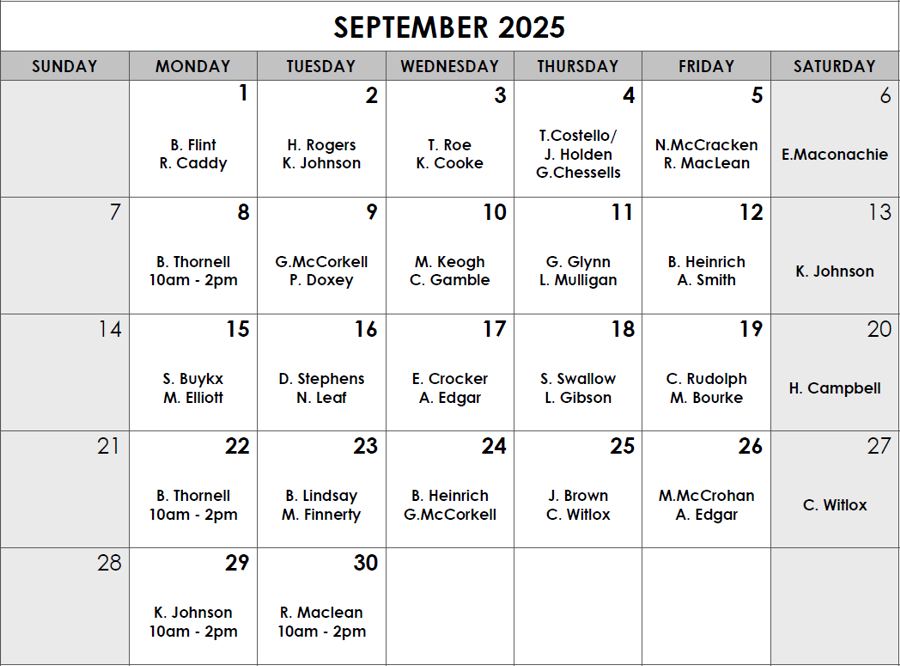 Sept Roster