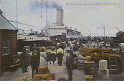 S.S.Courier at Moorabool Wharf, Geelong, Victoria. LaTrobe Picture Collection, State Library of Victoria