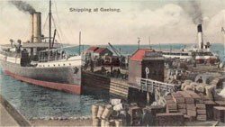 S.S.Courier at Moorabool Wharf, Geelong, Victoria. LaTrobe Picture Collection, State Library of Victoria