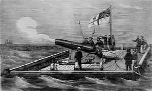 Hobson's Bay defences - Colonial built Gun-Raft.