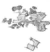 Partial site plan of the General Jessup. Drawn by John Osmond