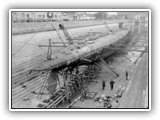 J5 Submarine in dry dock