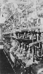 J class sub main engine room. Photo authors collection.