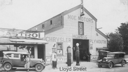 Original coach building Lloyd Street Moe, then a garage, undated