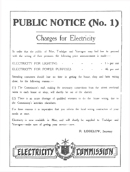 Narracan Advocate - arrival of electricity to Moe 1923