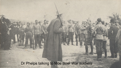 Dr Phelps addressing Boer War soldiers undated