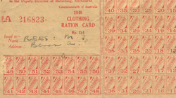 WWII clothing ration card
