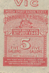 WWII petrol ration card