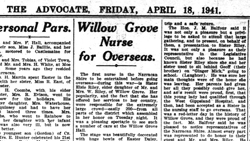 WWII Narracan Advocate - nurse goes to war
