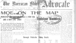 Establishing Borough of Moe Narracan Advocate newspaper extract