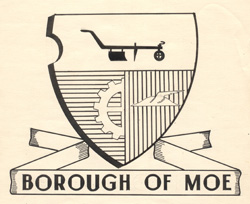 Moe Borough logo competition entry 1955