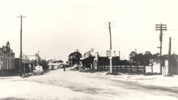 Moe George St & railway yards on right