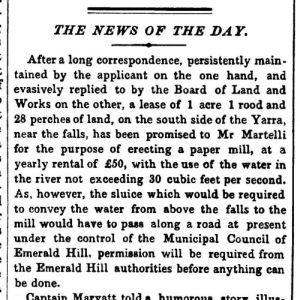 ['The Age' 3 February 1863]