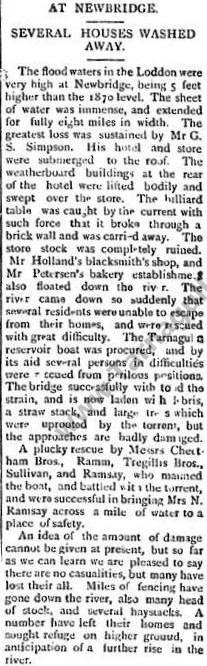 Newbridge Flood 1909