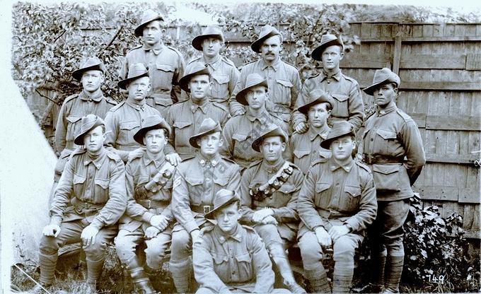 Tarnagulla District Soldiers in England in October 1917.