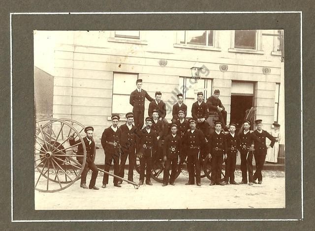 Excellent photograph of the Tarnagulla Fire Brigade outside the Borough Council Chambers, c.1890.
Caption next image.
From the Win and Les Williams family collection.