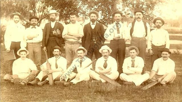 Tarnagulla Cricket Club c1898.
Captions next picture.
From the Des Akers collection.