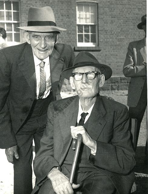 John Bock (L) and Herman Bock (R), Tarnagulla, 1964.