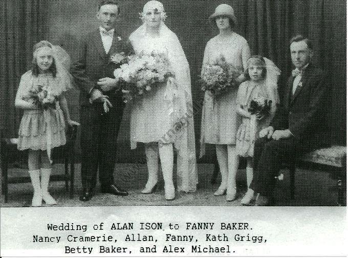 Marriage Allan Ison and Fanny Baker, 1928