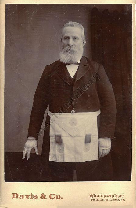 Thomas Comrie In Masonic Lodge Regalia c1895