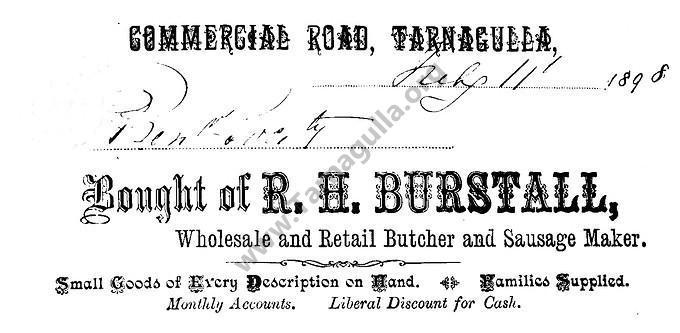 R H Burstall, 1898