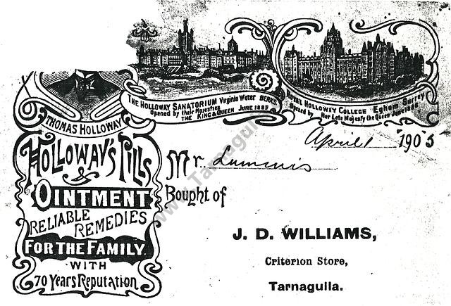 J D Williams' Criterion 1905