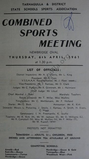 School Sports Meeting, 1961.