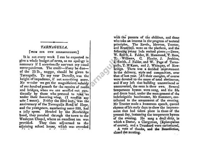 A Tarnagulla Report October 1863