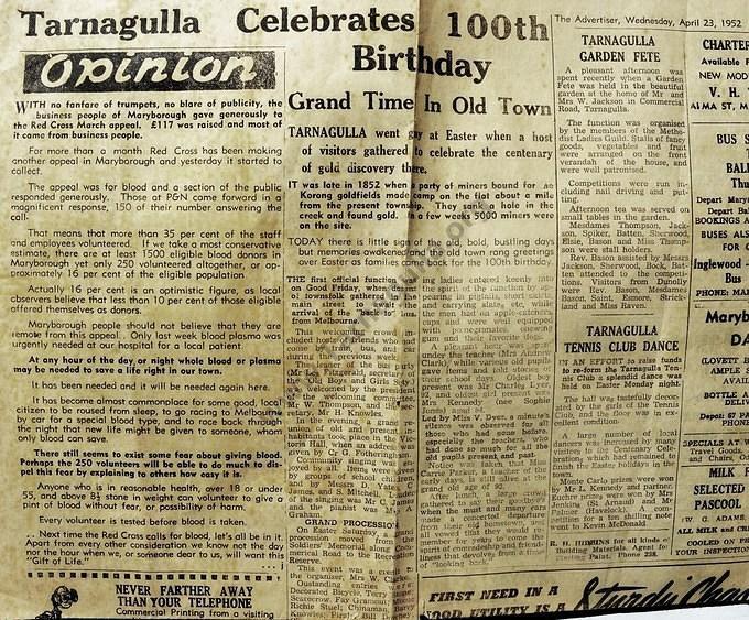 Tarnagulla Centenary 1952