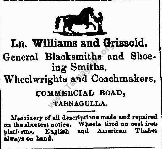 Ln. Williams and Grissold, Blacksmiths, Wheelwrights and Coachmakers 1865