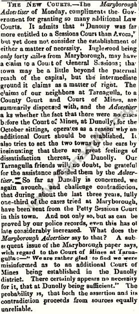 Opposition to proposed Court of Mines at Tarnagulla October 1863