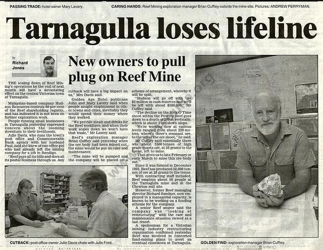 The end for Reef Mining NL in 2000.