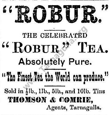 Thomson & Comrie Robur Tea Advertisement