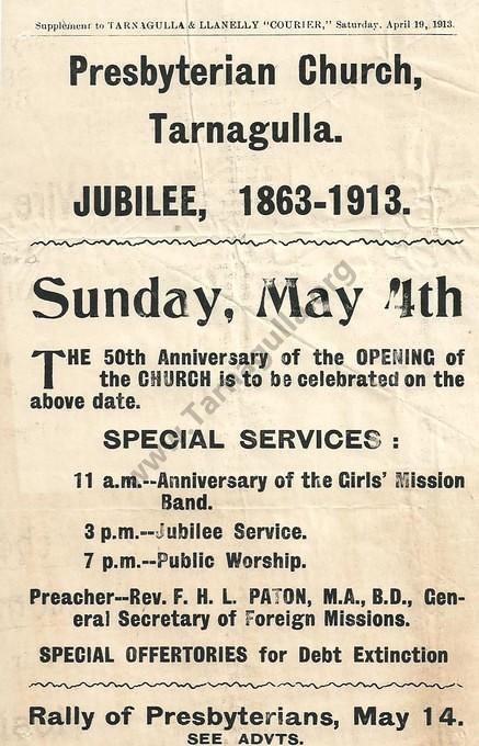 Presbyterian Church Jubilee, 1863-1913