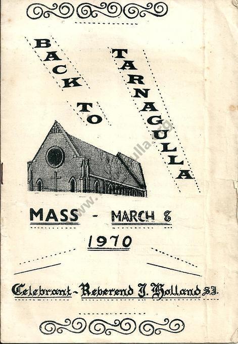 Back to Tarnagulla 1970 Program for Catholic Mass