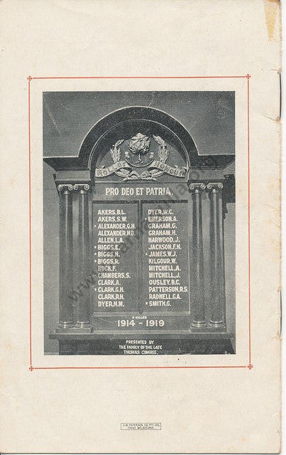 Pres. Roll of Honour 1921 0004