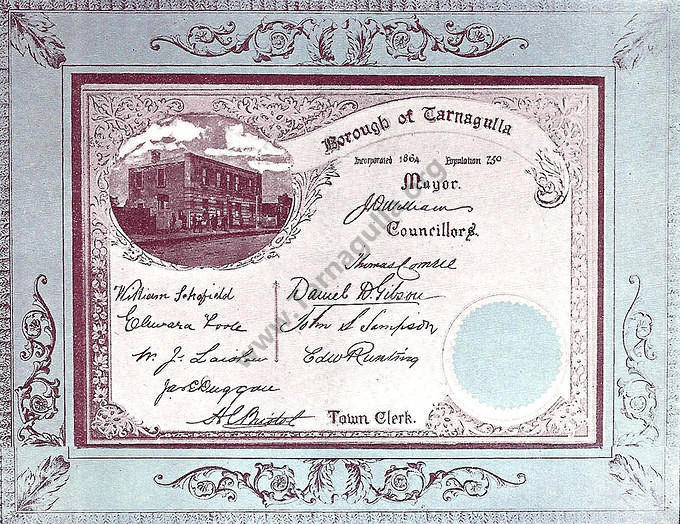 Borough of Tarnagulla  Certificate