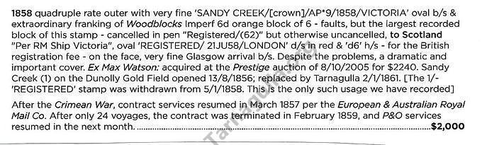 Letter Sandy Creek 1858 - 2