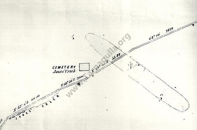 Jones Creek (Waanyarra) 1857. Original road survey map.