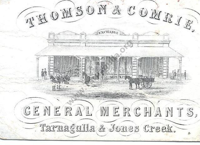 Thomson & Comrie Advert.Kindly provided by George Swinburne.