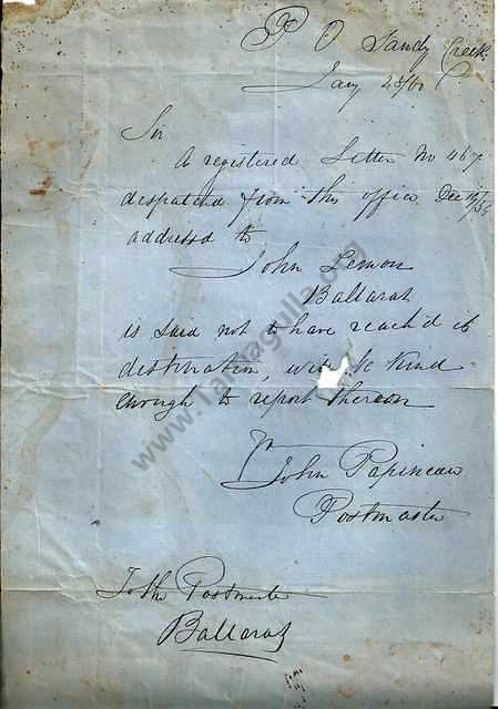 Historic document dated January 1860.
