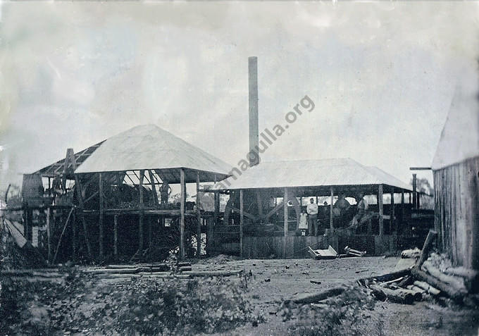 John Beynon's Quartz Crushing Mill, Poverty Reef, c.1874