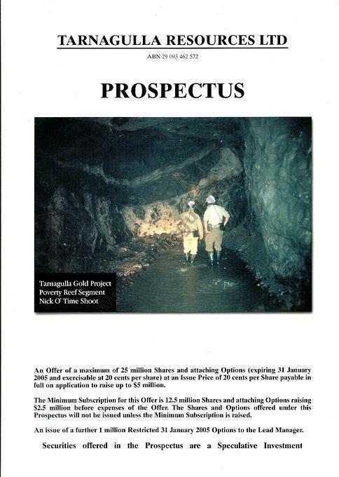 Tarnagulla Resources Ltd. Prospectus