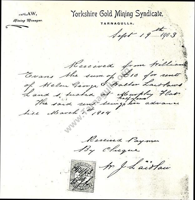Yorkshire Letter 1903