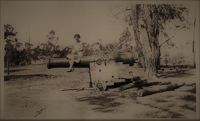 The Cannon Mounted at the Recreation Reserve, c1920s.