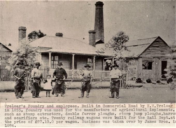Treloar's Foundry and Workers, c1886.
