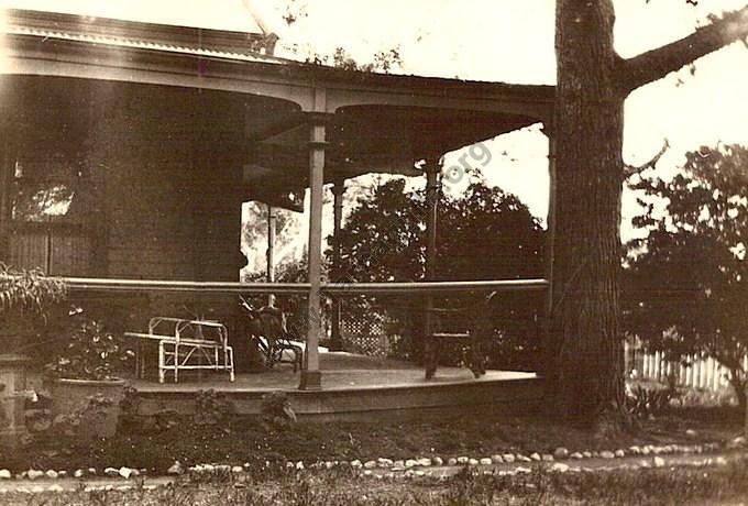 The Veranda at the residence of the Comrie Family at The Pines, Tarnagulla