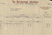 The Maryborough Advertiser  Statement for Ball Advertisements  June 1952