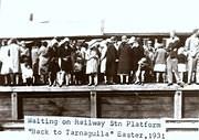Waiting at the Tarnagulla Railway Station, 1931 Back-To