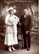 Albert J & Margaret J Alexander 15 February 1922